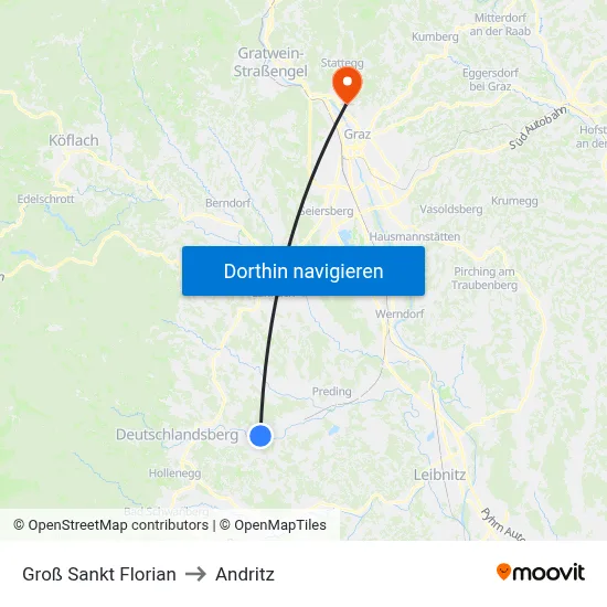 Groß Sankt Florian to Andritz map