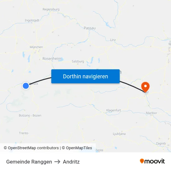 Gemeinde Ranggen to Andritz map