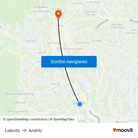 Leibnitz to Andritz map