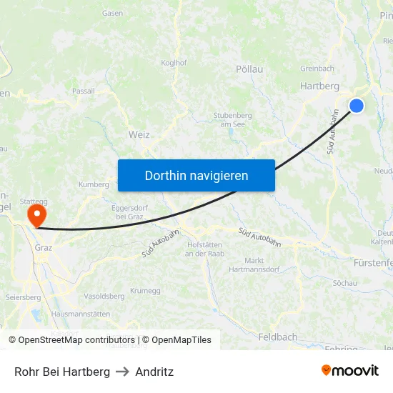 Rohr Bei Hartberg to Andritz map