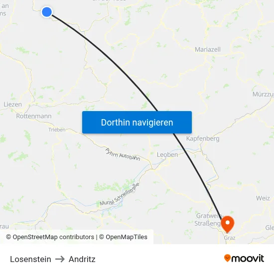Losenstein to Andritz map