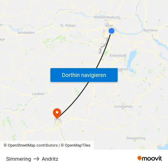 Simmering to Andritz map
