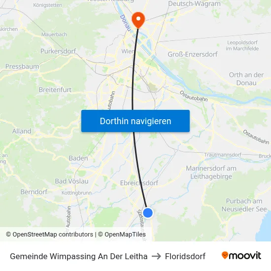 Gemeinde Wimpassing An Der Leitha to Floridsdorf map