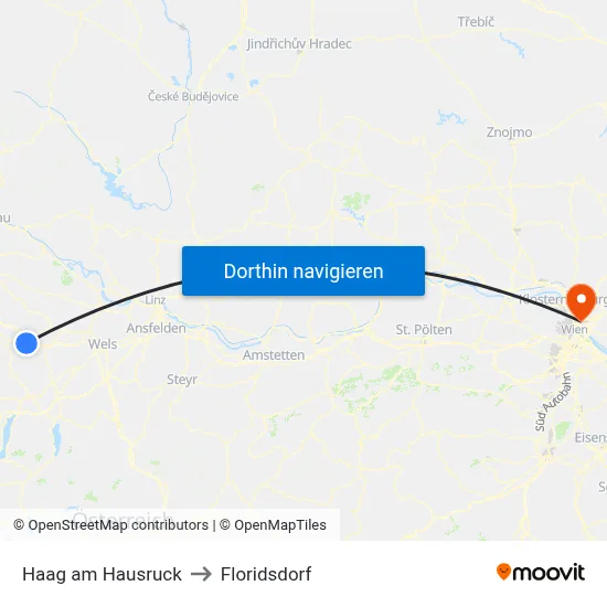 Haag am Hausruck to Floridsdorf map
