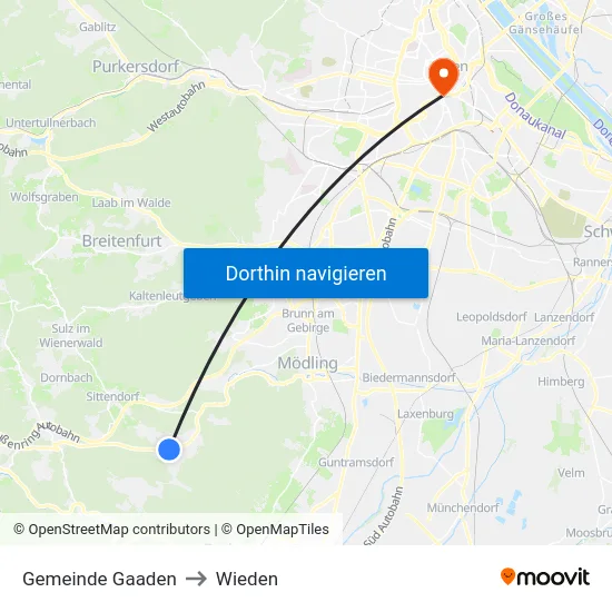 Gemeinde Gaaden to Wieden map