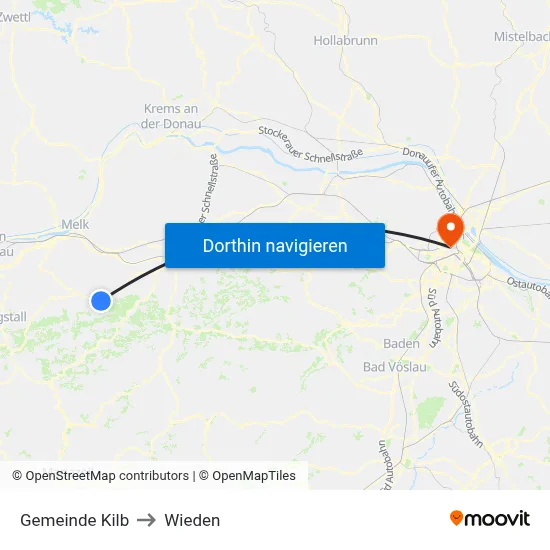 Gemeinde Kilb to Wieden map