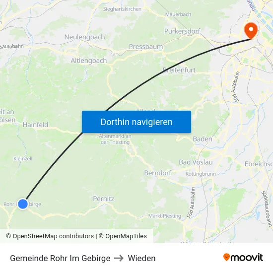 Gemeinde Rohr Im Gebirge to Wieden map