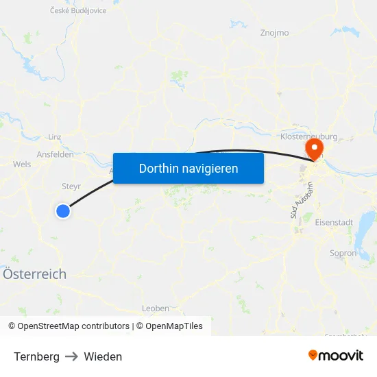 Ternberg to Wieden map