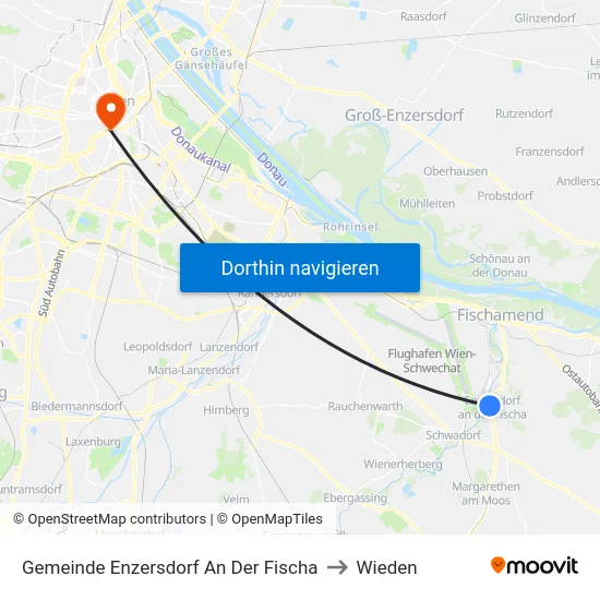 Gemeinde Enzersdorf An Der Fischa to Wieden map