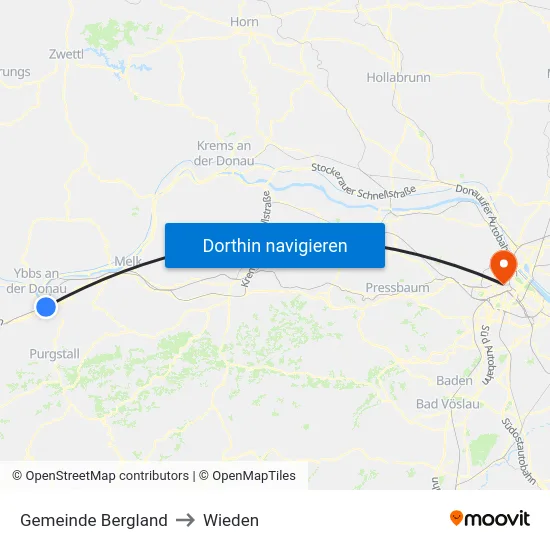 Gemeinde Bergland to Wieden map