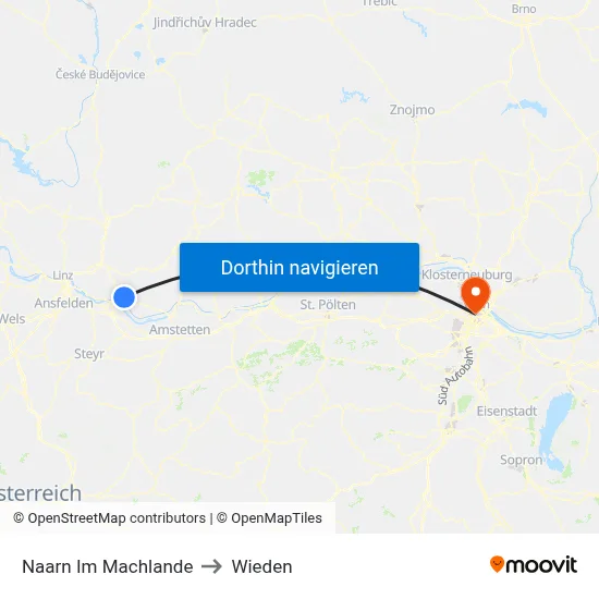 Naarn Im Machlande to Wieden map