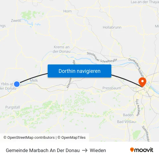 Gemeinde Marbach An Der Donau to Wieden map
