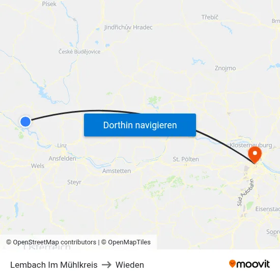Lembach Im Mühlkreis to Wieden map
