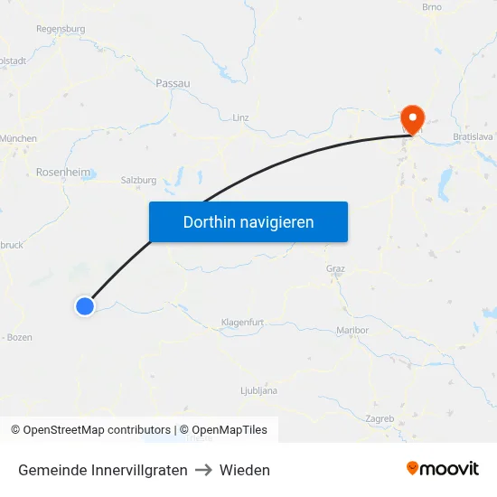 Gemeinde Innervillgraten to Wieden map