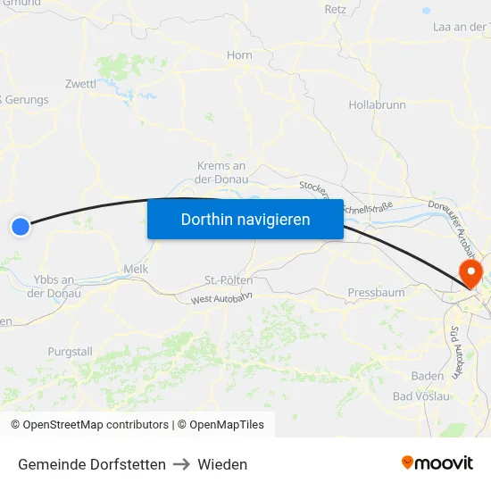 Gemeinde Dorfstetten to Wieden map