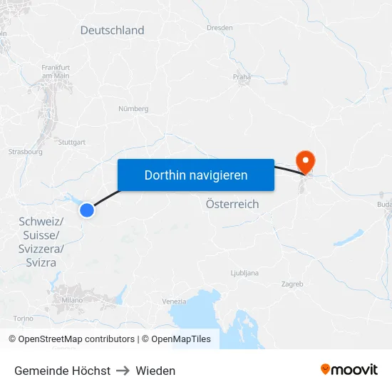 Gemeinde Höchst to Wieden map