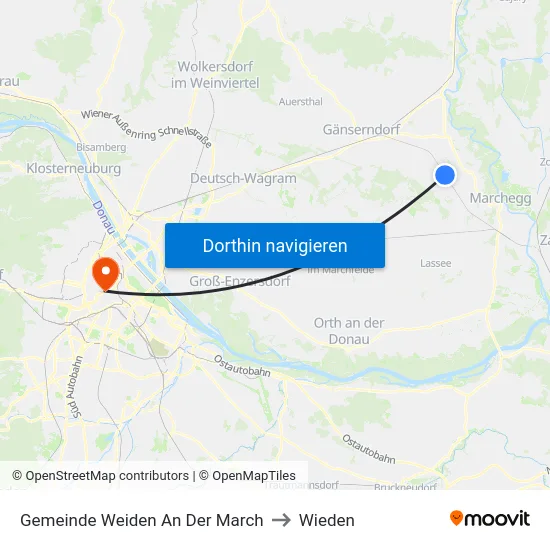 Gemeinde Weiden An Der March to Wieden map