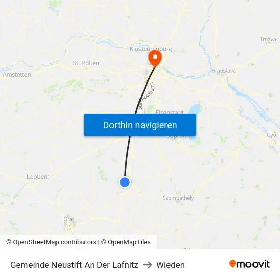 Gemeinde Neustift An Der Lafnitz to Wieden map