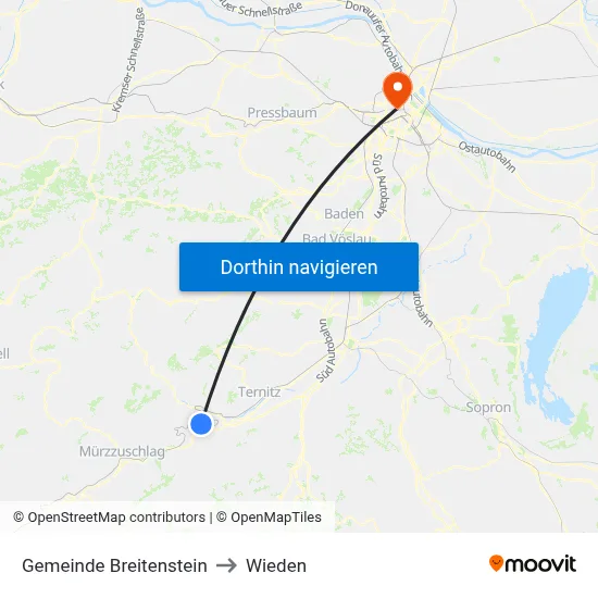 Gemeinde Breitenstein to Wieden map