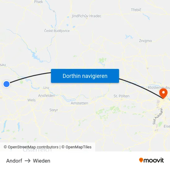 Andorf to Wieden map