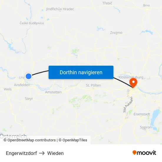 Engerwitzdorf to Wieden map