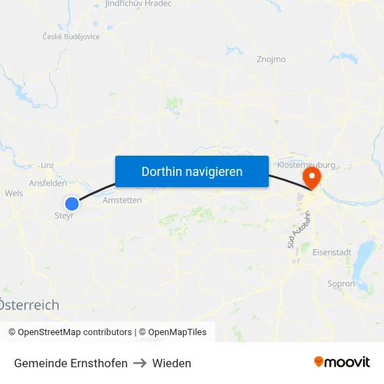 Gemeinde Ernsthofen to Wieden map