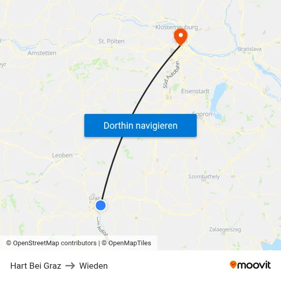 Hart Bei Graz to Wieden map