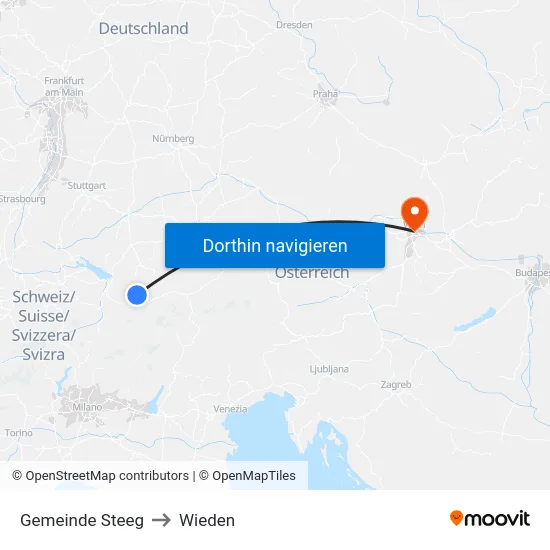 Gemeinde Steeg to Wieden map