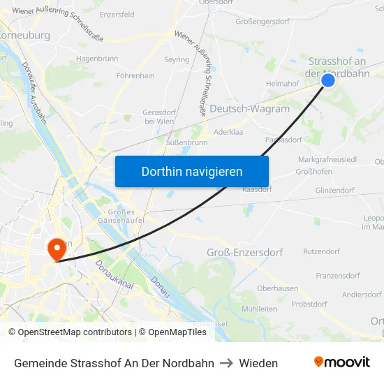 Gemeinde Strasshof An Der Nordbahn to Wieden map