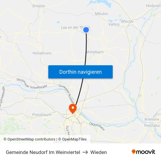 Gemeinde Neudorf Im Weinviertel to Wieden map