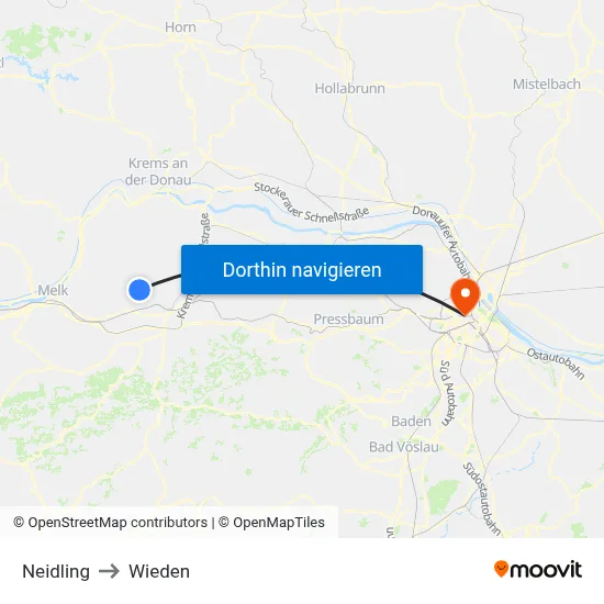 Neidling to Wieden map