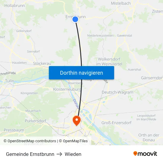 Gemeinde Ernstbrunn to Wieden map
