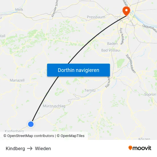 Kindberg to Wieden map