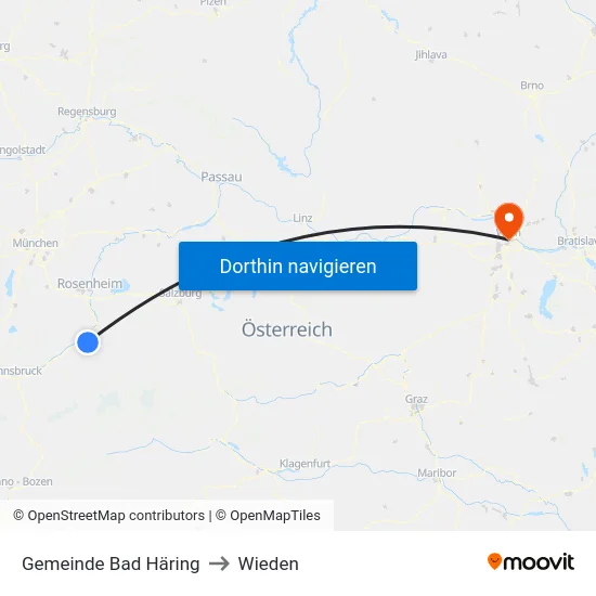Gemeinde Bad Häring to Wieden map