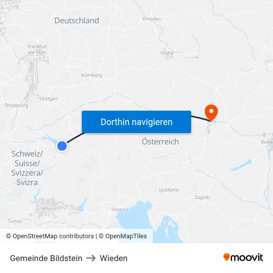 Gemeinde Bildstein to Wieden map