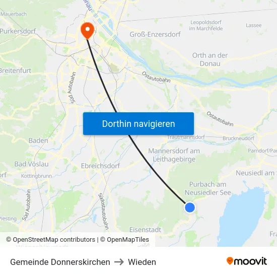Gemeinde Donnerskirchen to Wieden map
