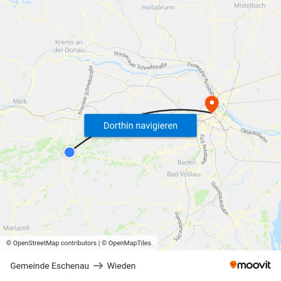 Gemeinde Eschenau to Wieden map