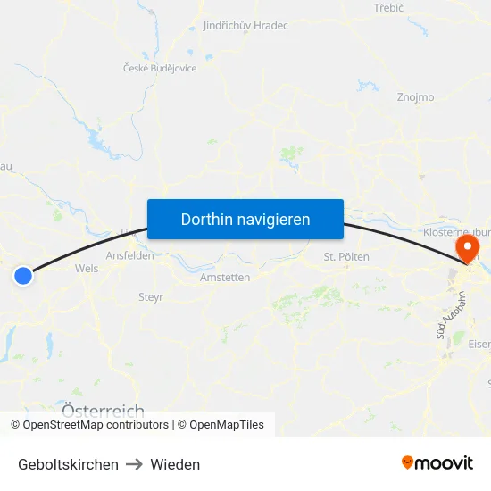 Geboltskirchen to Wieden map