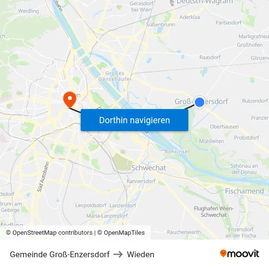 Gemeinde Groß-Enzersdorf to Wieden map