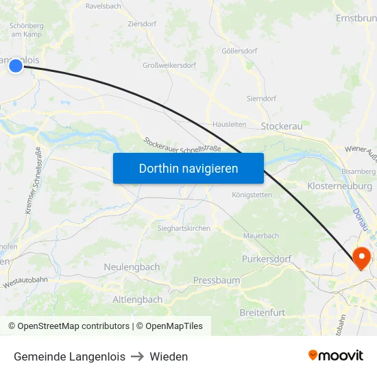 Gemeinde Langenlois to Wieden map