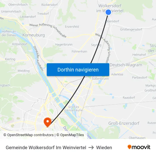 Gemeinde Wolkersdorf Im Weinviertel to Wieden map