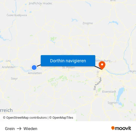 Grein to Wieden map