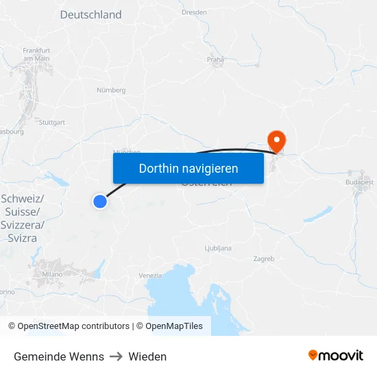 Gemeinde Wenns to Wieden map