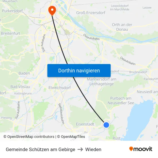 Gemeinde Schützen am Gebirge to Wieden map
