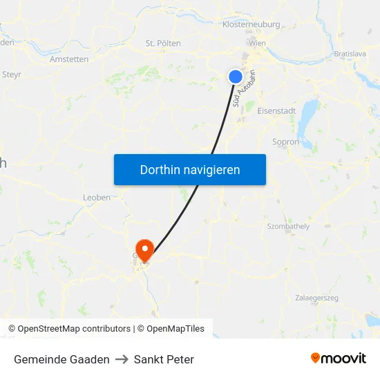 Gemeinde Gaaden to Sankt Peter map