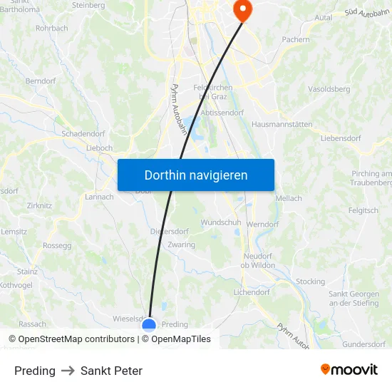 Preding to Sankt Peter map