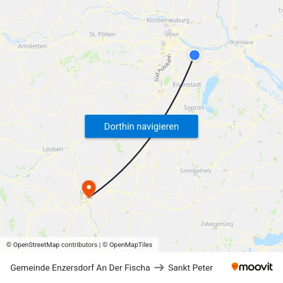 Gemeinde Enzersdorf An Der Fischa to Sankt Peter map