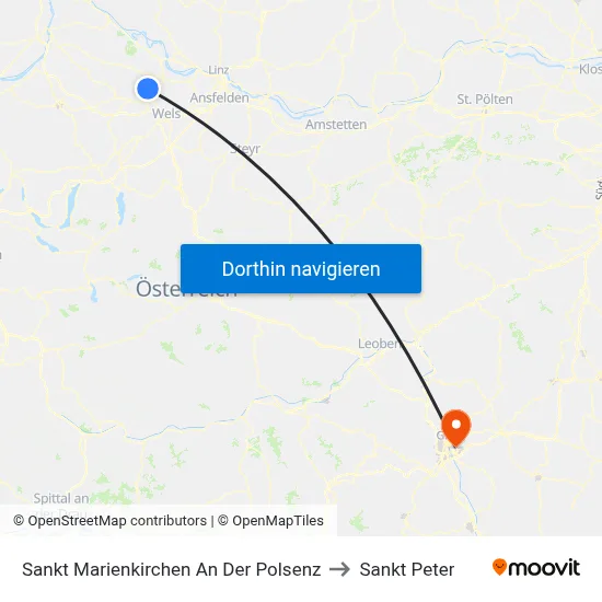 Sankt Marienkirchen An Der Polsenz to Sankt Peter map