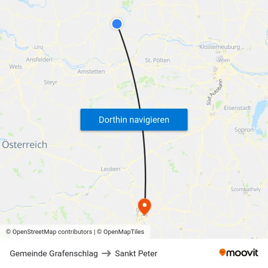 Gemeinde Grafenschlag to Sankt Peter map