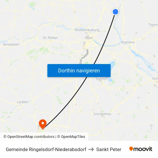 Gemeinde Ringelsdorf-Niederabsdorf to Sankt Peter map